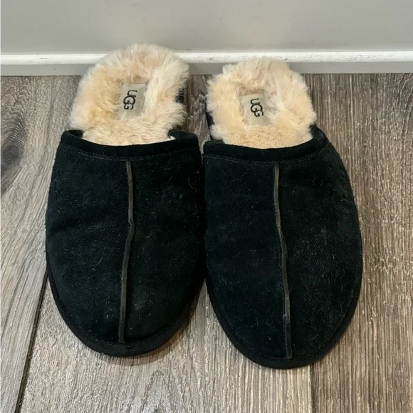 UGG Mens Scuff Slippers Black sz 7 - Picture 5 of 7